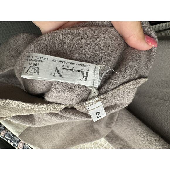 Kristensen Du Nord Women's Tan Wool Silk Sleeveless Dress Size 2 (Medium) - Picture 5 of 6